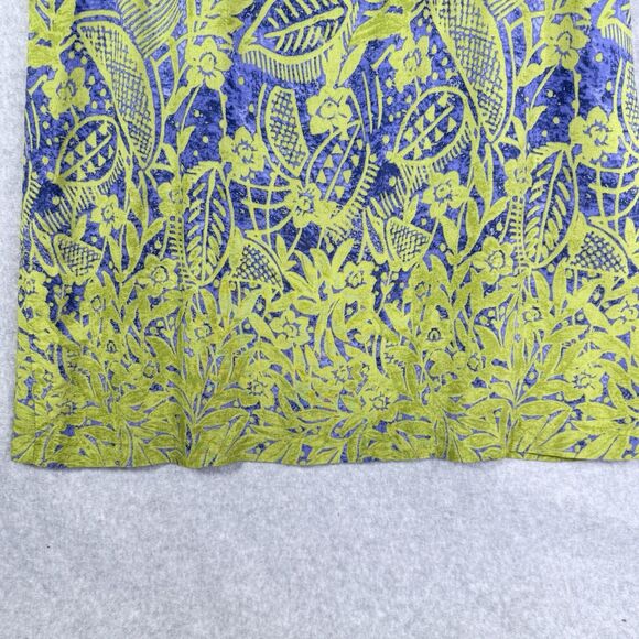 Rabbit Designs Dress Womens Sz 10 Blue Green Floral Print Round Neck Sleeveless - Picture 4 of 12